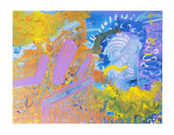 Untitled. Kavir Mootoo, 2019. Acrylic on 12″X16″ stretched canvas. (Unframed)
