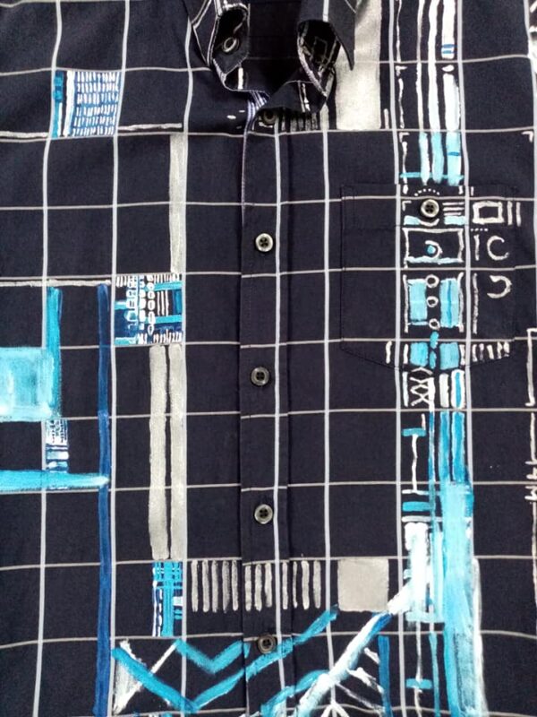 ‘Sexy and sustainable.’ Kavir Mootoo, 2020. Unisex medium. 100% cotton. Upcycled shirt. - Image 5