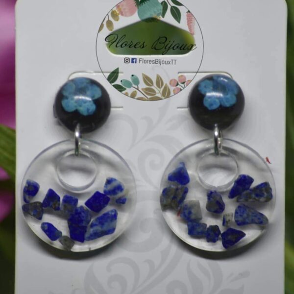 Blue Gemstone Garden Earrings