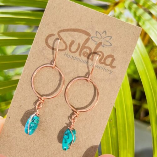 Turquoise Hoops