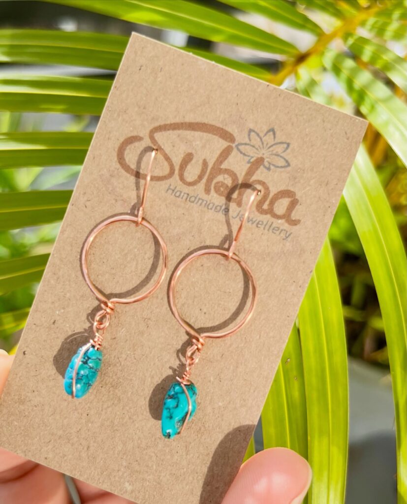 Turquoise Hoops