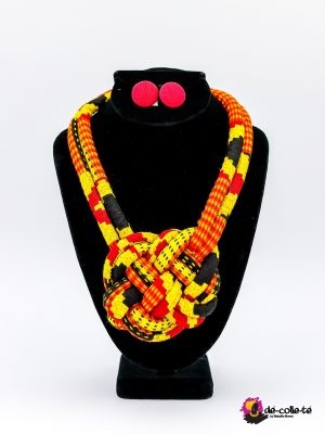 De-Colette Kente Knot Necklace De-Colette Kente Knot Necklace